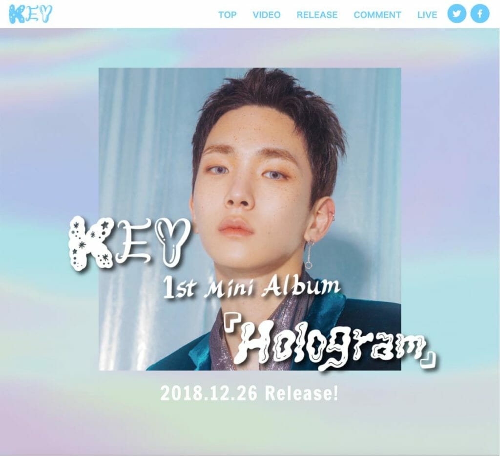 KEY (SHINee) 1st mini Album『Hologram』特設サイト